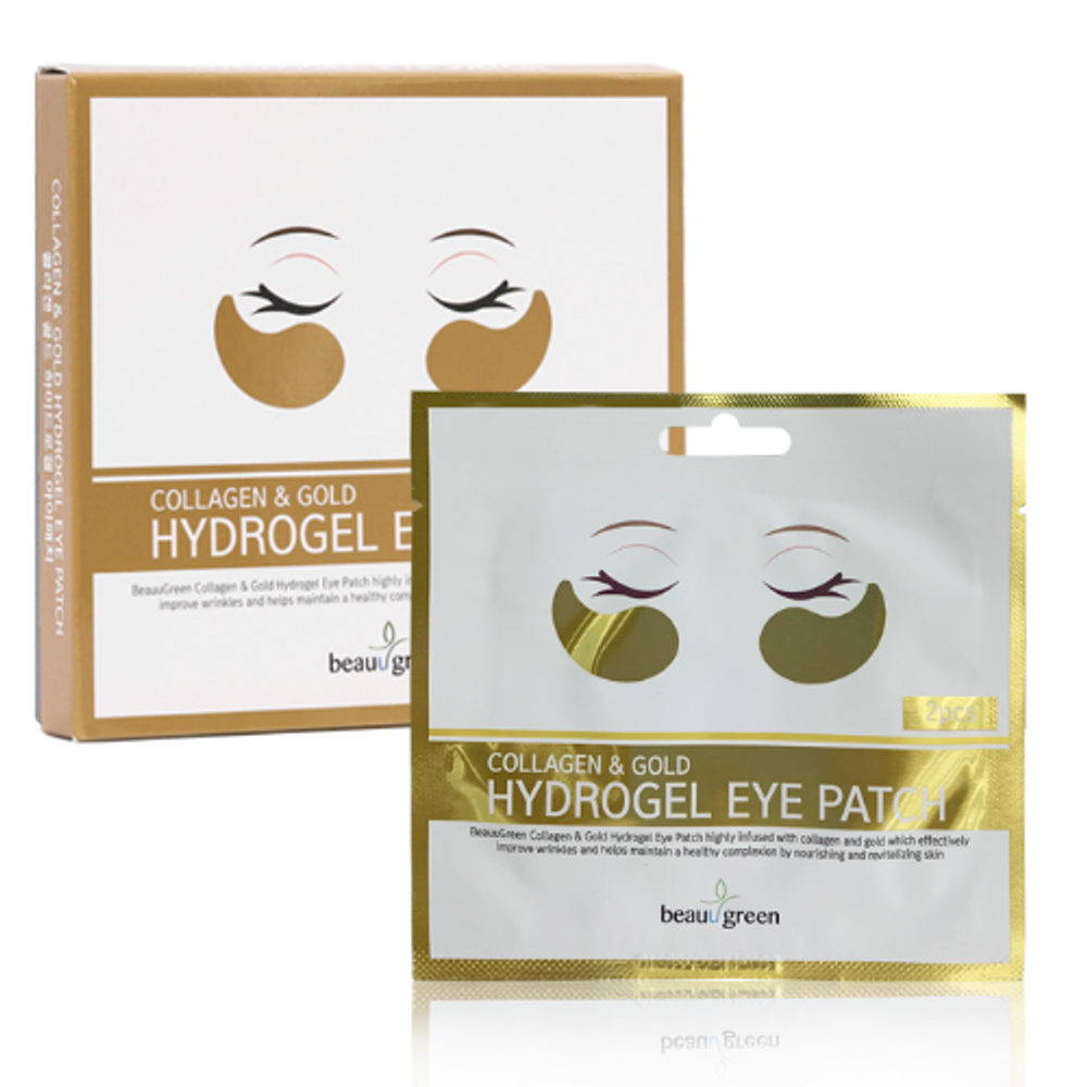 [BEAUUGREEN] Hydrogel Eye Patch Gold (5 sheets) wrinkle care,nourishing elasticity light skin_Made in Korea